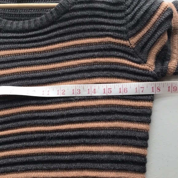 Ripe Knit Tunic Sweater Dress gray tan striped Medium - Picture 11 of 11